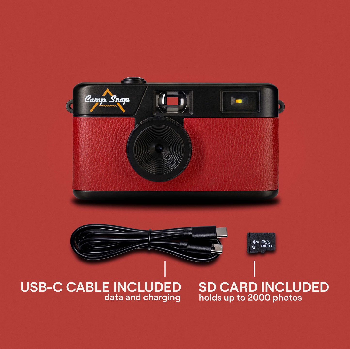 Camp Snap Screen-Free Digital Camera - Crimson Red