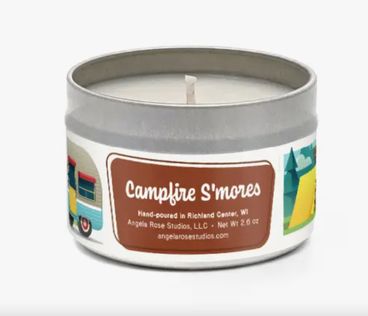 Campfire S'mores 100% Soy Travel Tin Candle