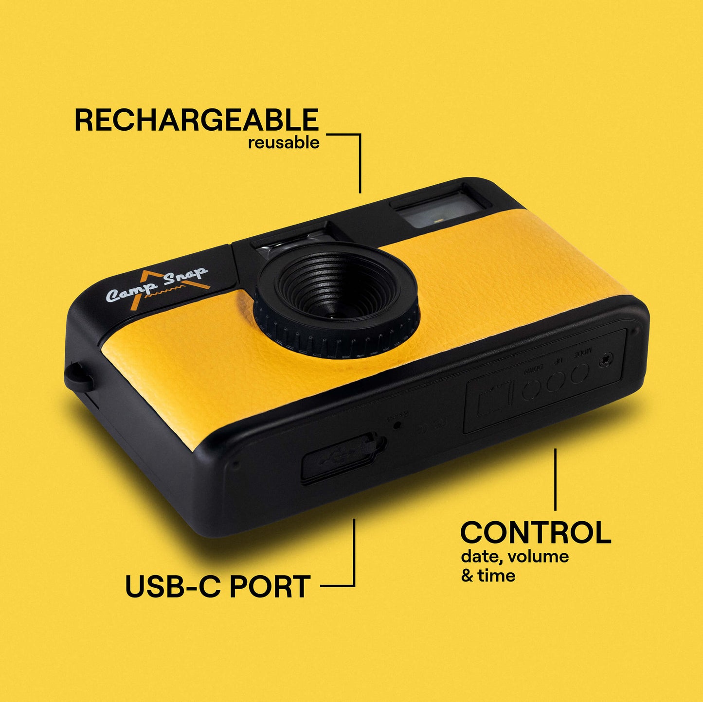 Camp Snap Screen-Free Digital Camera - Sunbeam Yellow