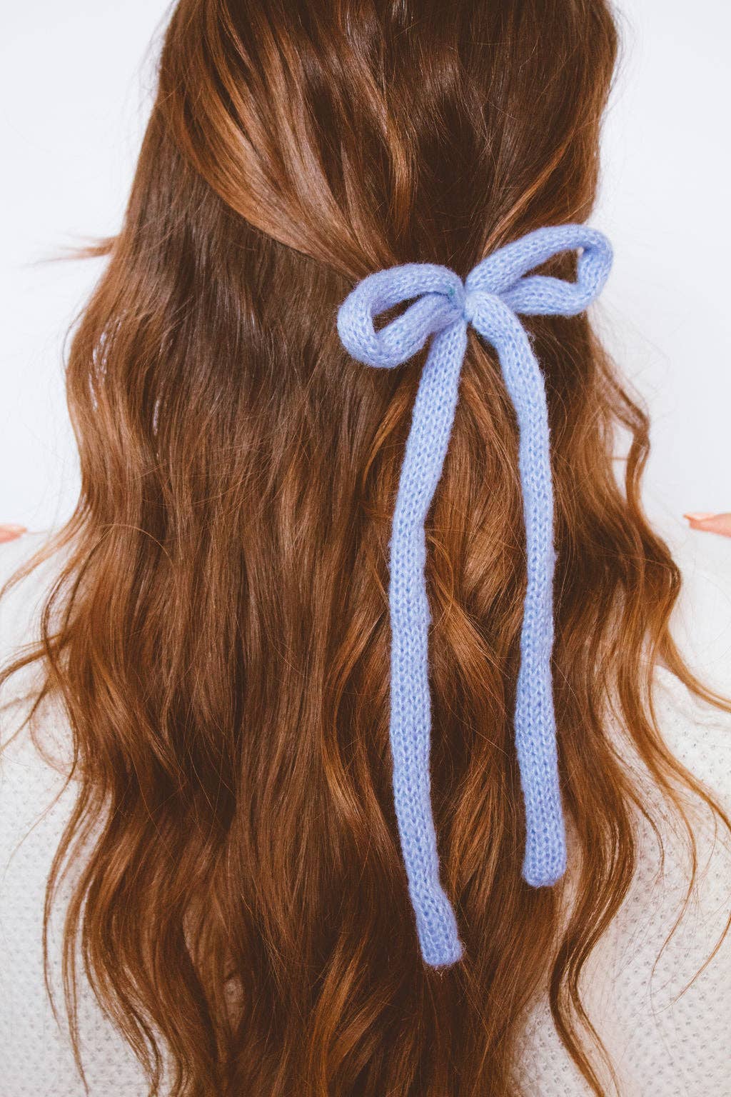 Knit Long Bow Clip - Multiple Colors
