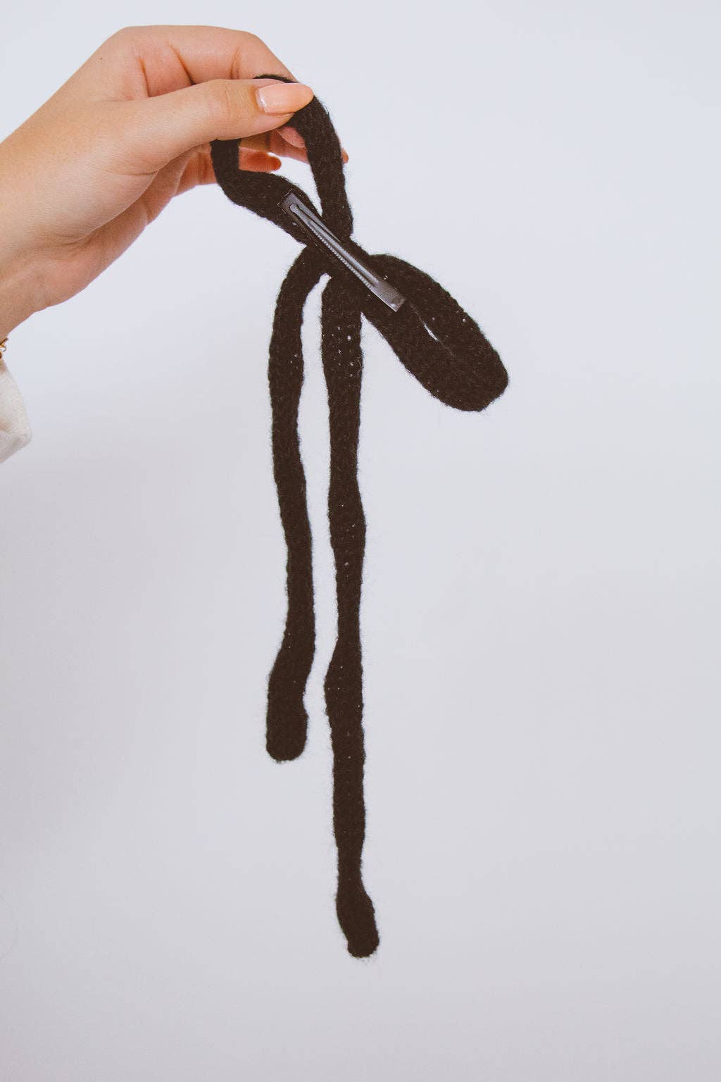 Knit Long Bow Clip - Multiple Colors