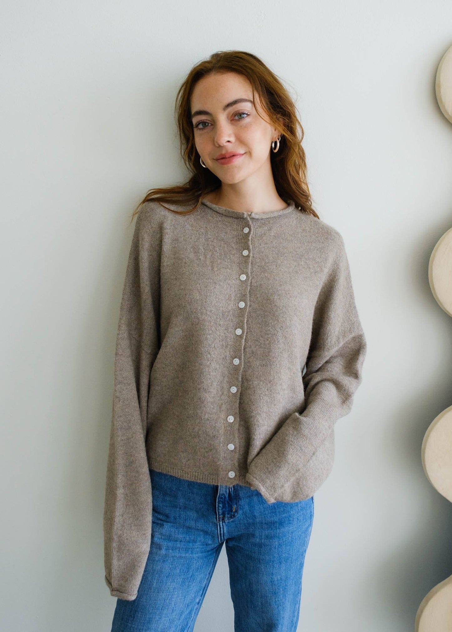 Lightweight Cozy Piper Cardigan by Things Between - Mocha