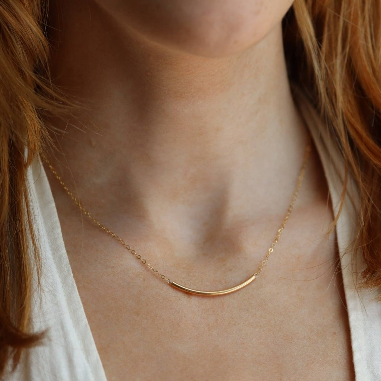 Minimal Necklace in 14k Gold Fill or Sterling Silver