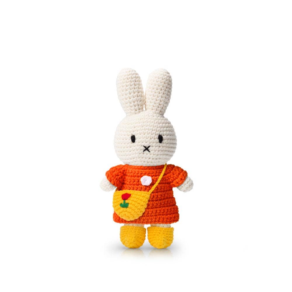 Hand-Crocheted Miffy Doll and her Tulip Bag