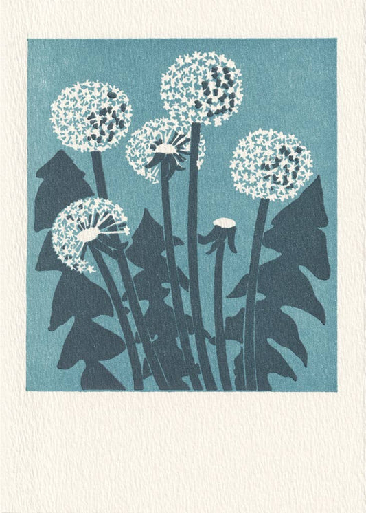 Dandelions 5"x7" Letterpress Art Print or Greeting Card