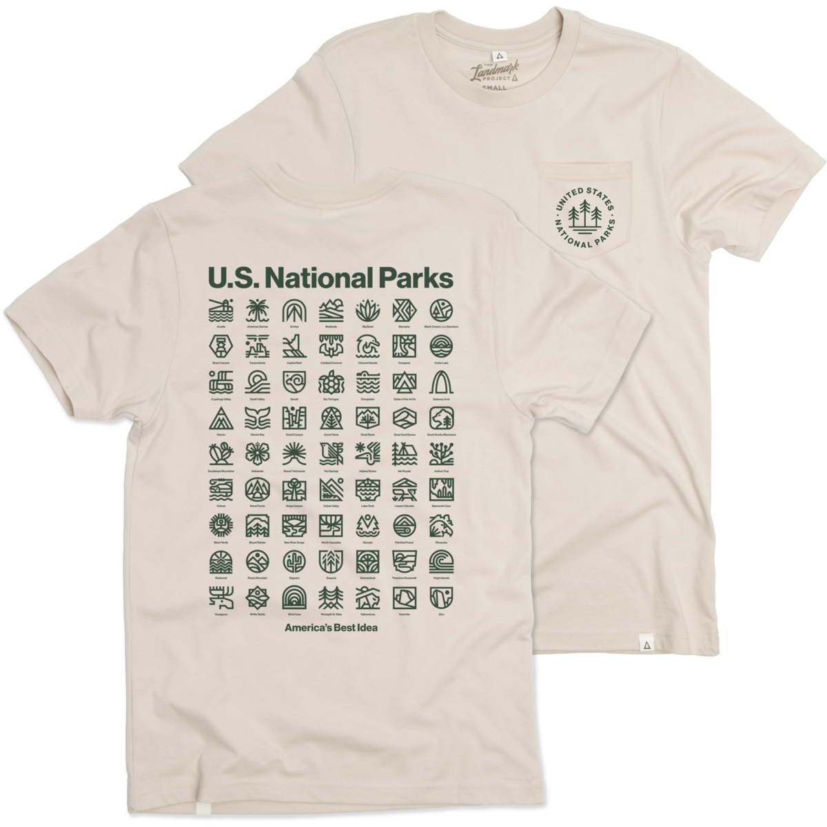 U.S. National Parks Icons Pocket Tee