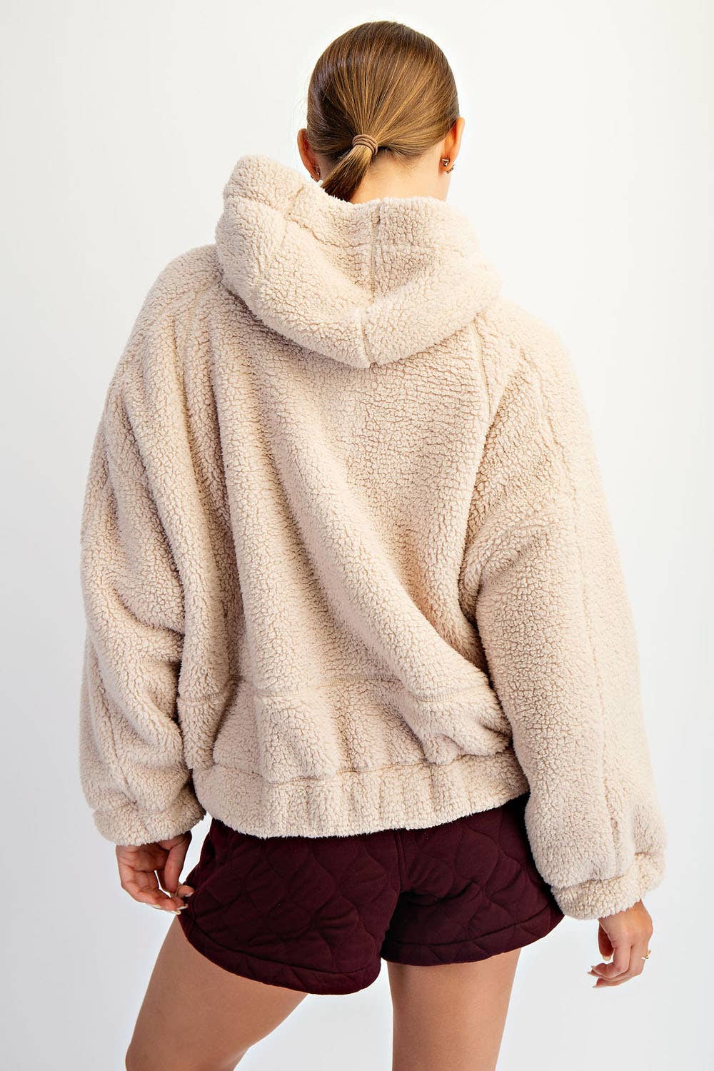 Ultra-Plush Sherpa Quarter-Zip Hoodie