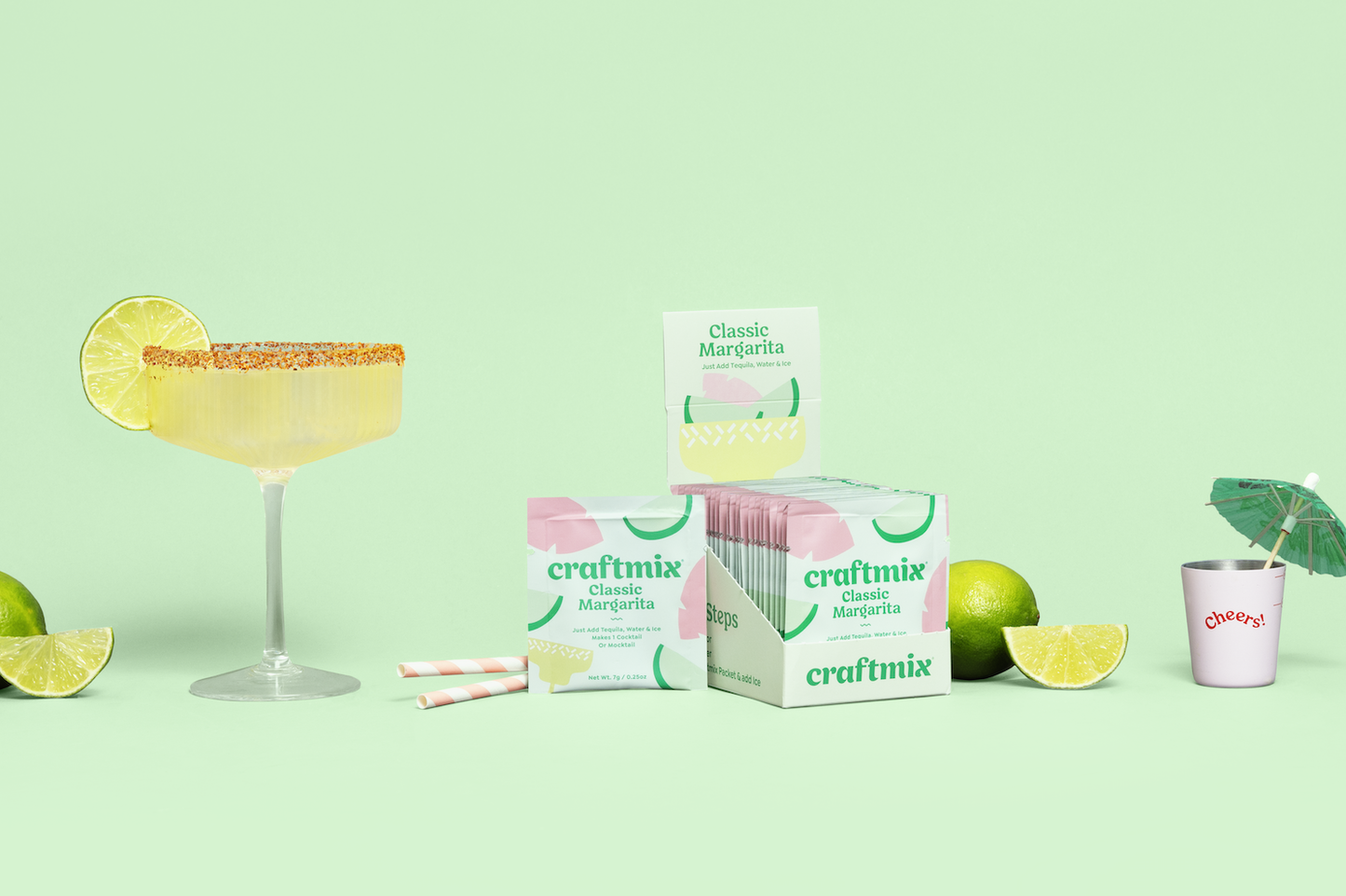Classic Margarita Single-Serving Cocktail or Mocktail Mixer