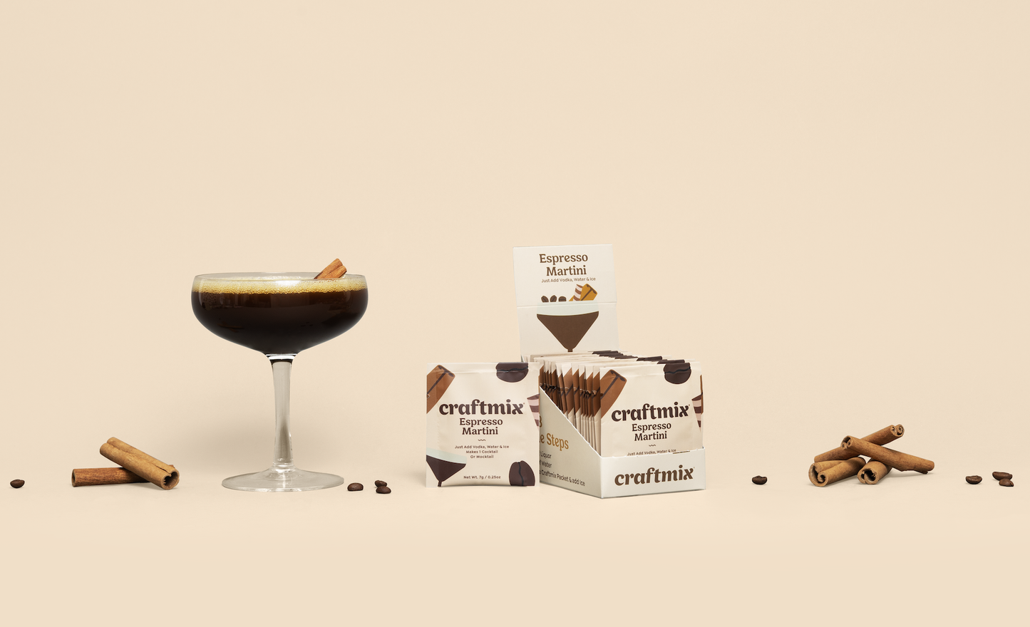 Espresso Martini Single-Serving Cocktail or Mocktail Mixer