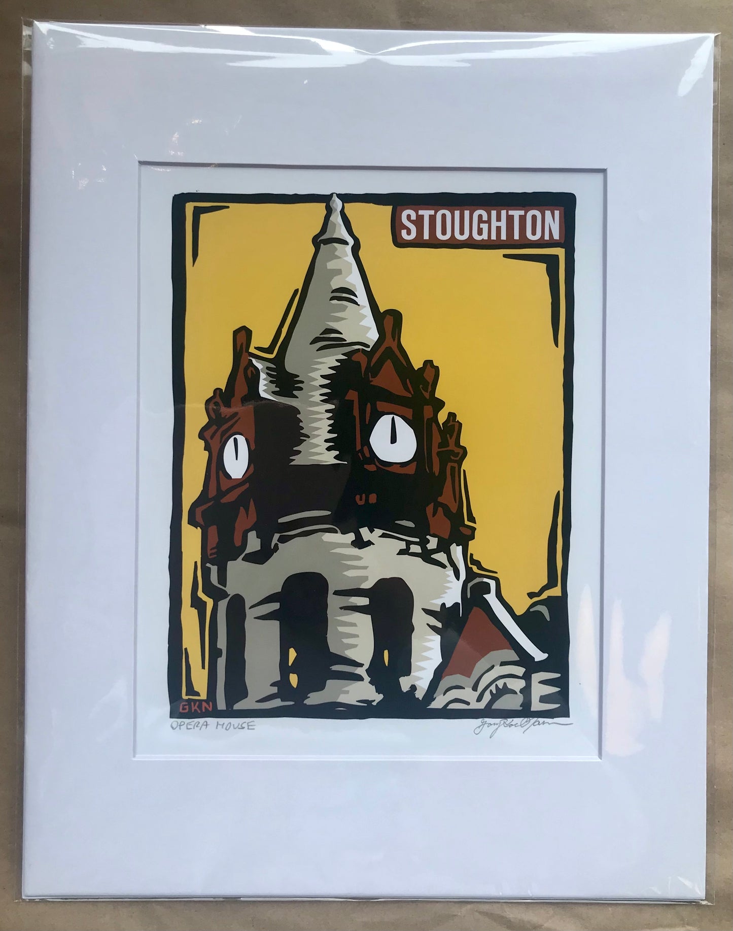 Stoughton Opera House Clock Tower Giclee Print by Gary Karl Nauman