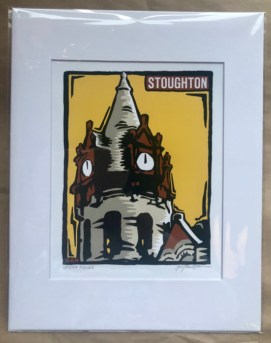 Stoughton Opera House Clock Tower Giclee Print by Gary Karl Nauman