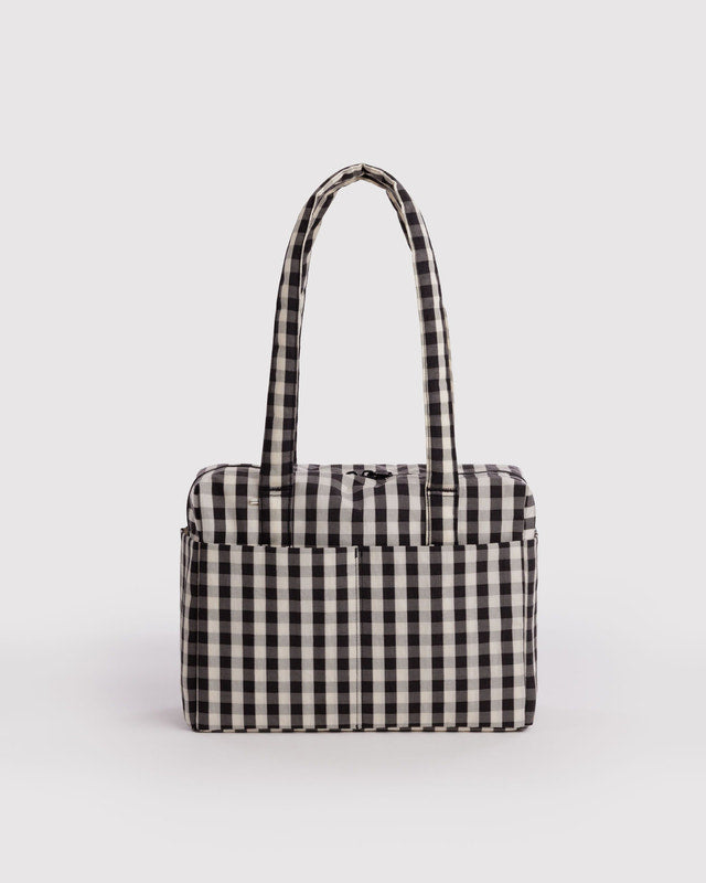 BAGGU Everyday Cloud Bag in Black And Cream Gingham