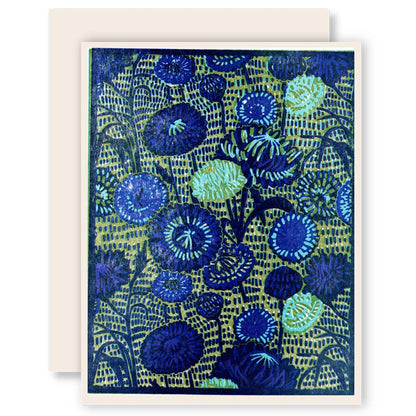 Strawflower (Blue) Everyday Letterpress Card
