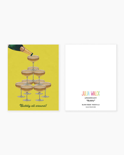 "Pour the Bubbly" Congratulations Greeting Card