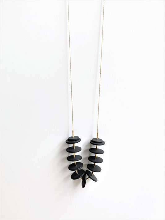 Modern Resin Disc Necklace By Trecy Bleich