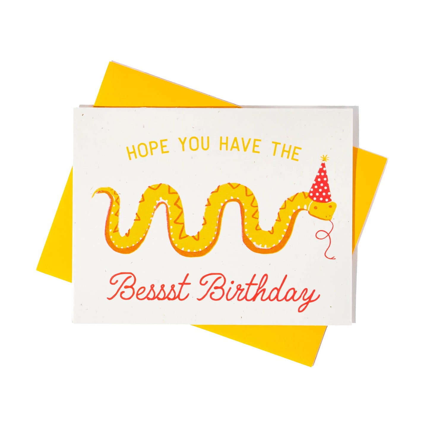 Bessst Birthday Snake - Risograph Card