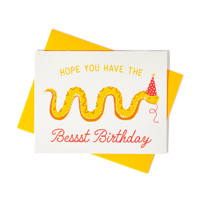 Bessst Birthday Snake - Risograph Card