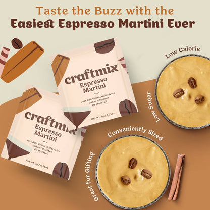 Espresso Martini Single-Serving Cocktail or Mocktail Mixer