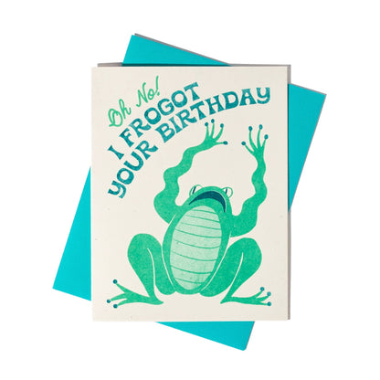 "Frogot Your Birthday" Risograph Card