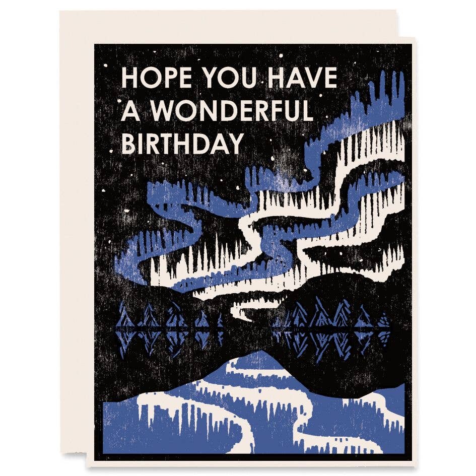 Northern Lights Birthday Card