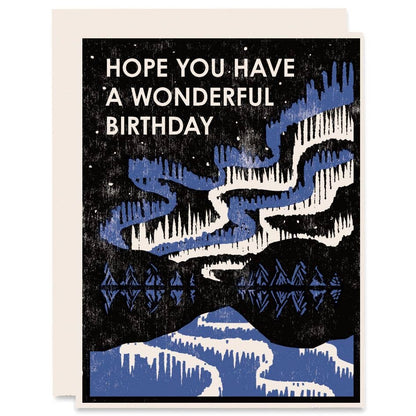 Northern Lights Birthday Card