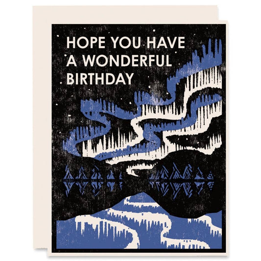 Northern Lights Birthday Card