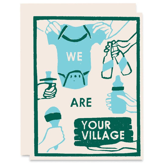 We Are Your Village New Baby Card