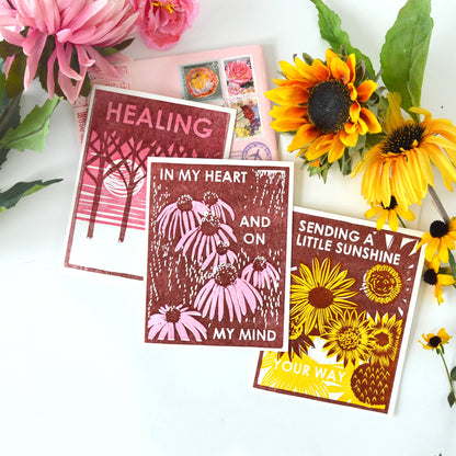 Coneflowers "In My Heart and on My Mind" Friendship Card