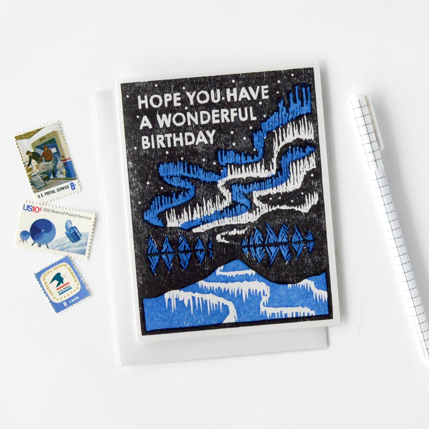 Northern Lights Birthday Card