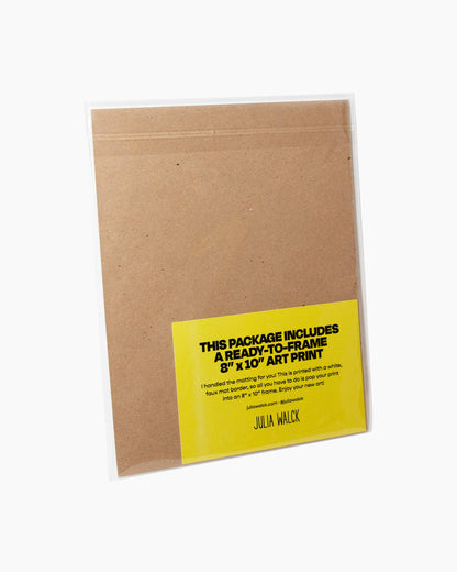 "Morning Rituals" Coffee Swimmer 8"x10" Collage Art Print by Julia Walck