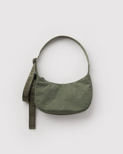 BAGGU Small Nylon Crescent Bag in Caper