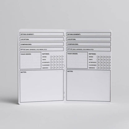 Coffee Experience Passport / Logbook - Two 20-Page Books