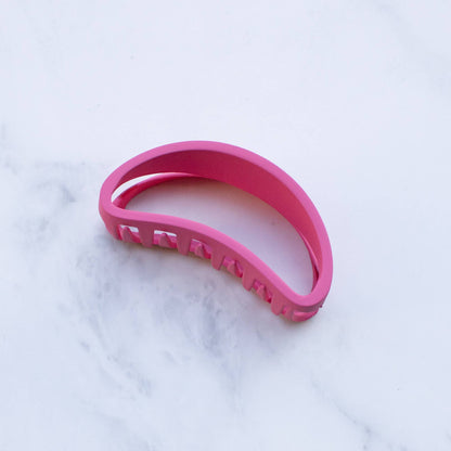 Bean-Shaped Large Matte Claw Hair Clip