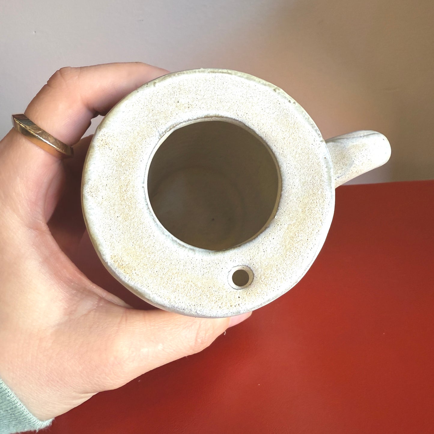 Hand-Thrown Ceramic Travel Mug with Evergreen Tree - Made in Stoughton!