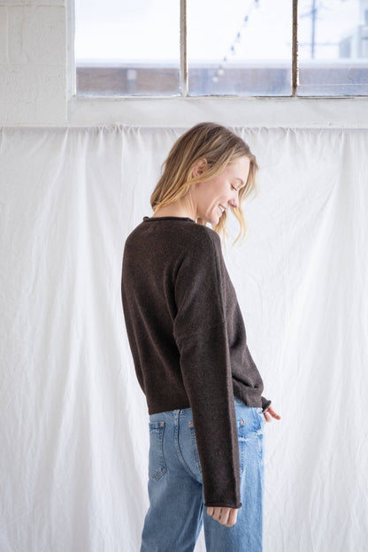 Lightweight Cozy Piper Cardigan by Things Between - Chocolate