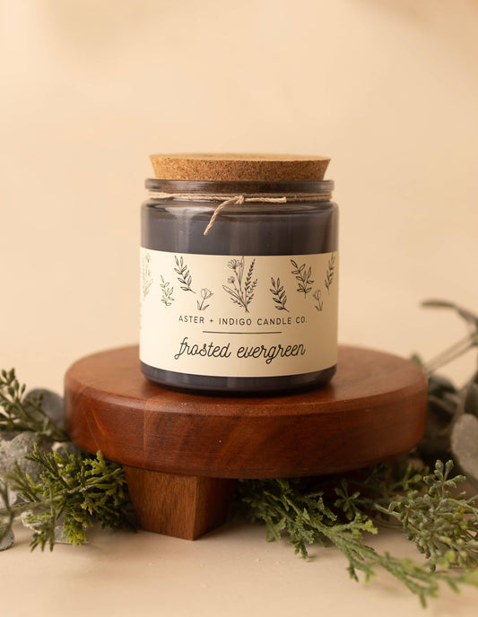 "Frosted Evergreen" 12oz Soy Winter Holiday Candle