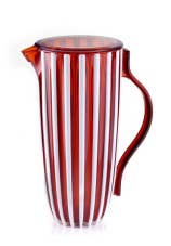 Pinstriped Plastic Pitcher - Made in Italy