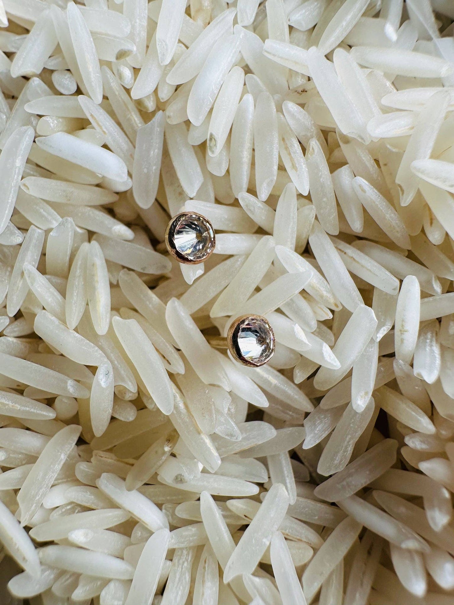 Point Taken Studs - Reverse Set Cubic Zirconias in Sterling Silver