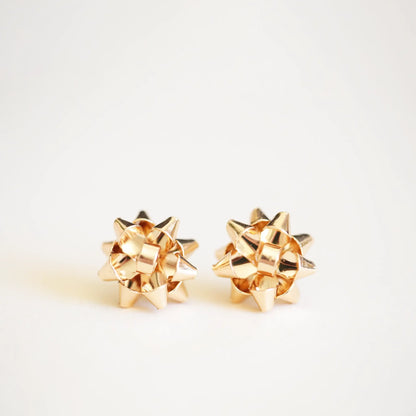 Holiday Bow Earrings | Single | Gold