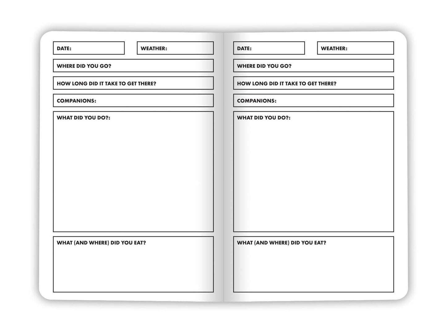 Daytrip Experience Passport / Logbook - Two 32-Page Books