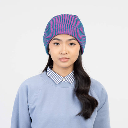 Two-Tone Rib Knit Unisex Beanie