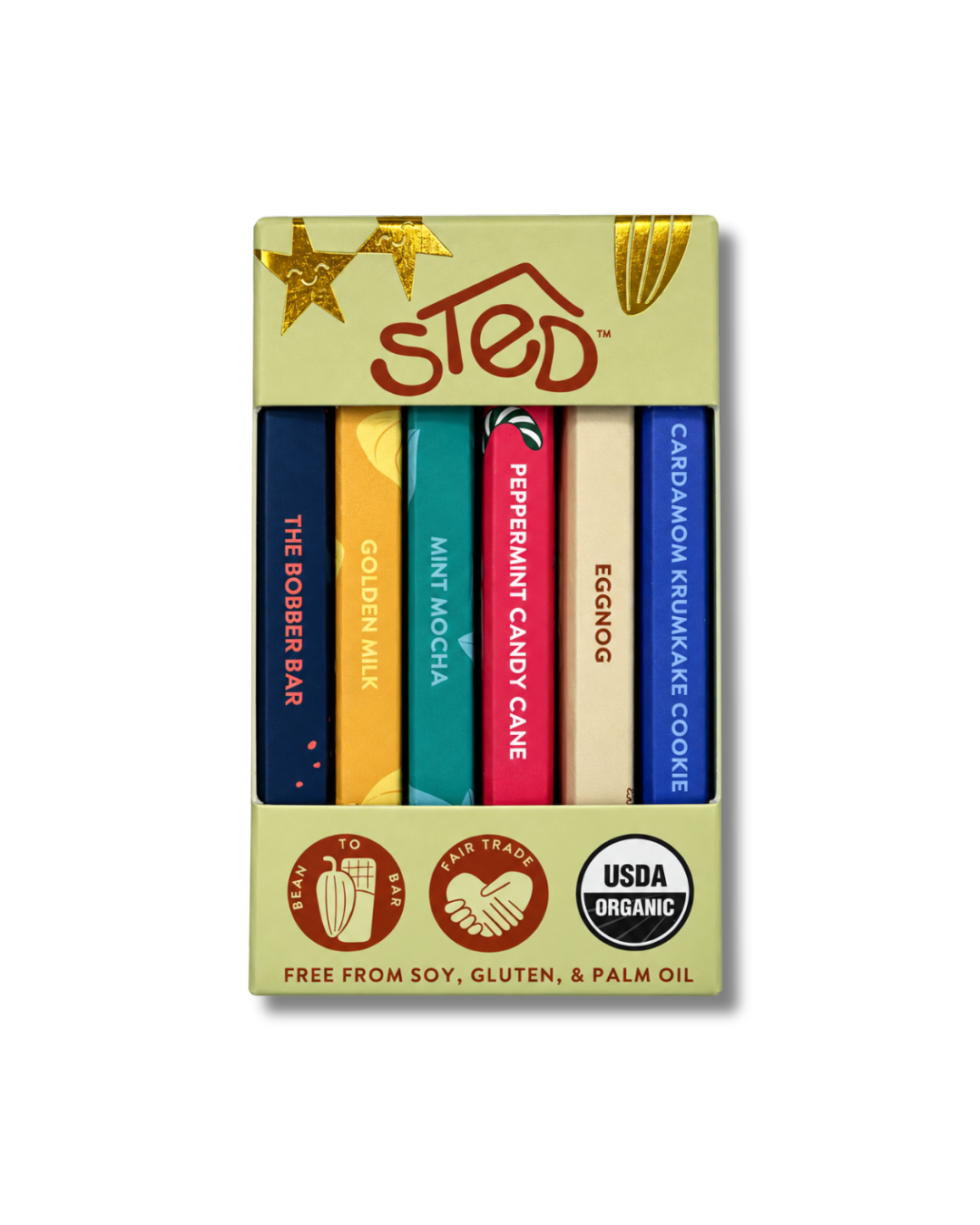 Sted Chocolate Winter Seasonal Gift Set of 3 Bars
