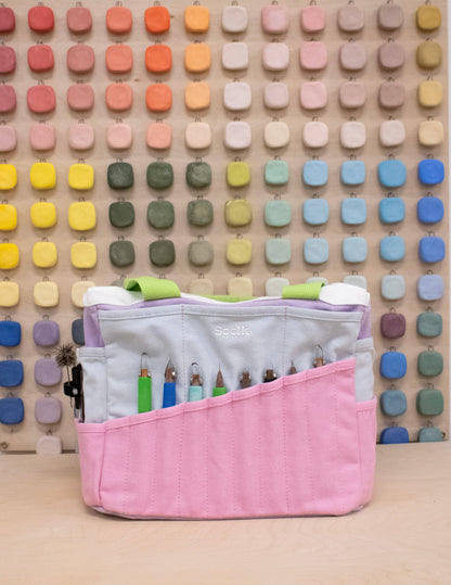 Soolla Studio Artist Bag, Forest Green - For Crafts, Journaling, and Hobbies