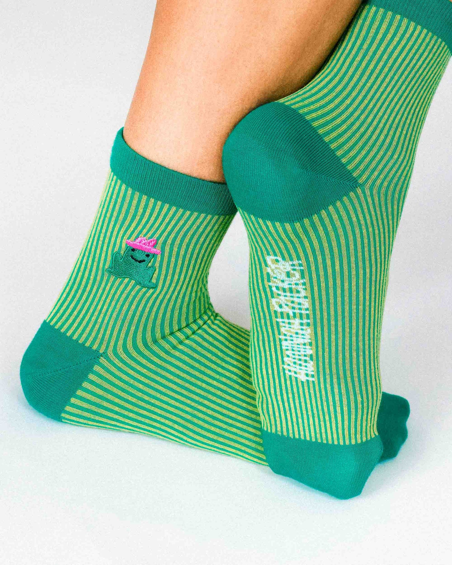 Cowgirl Frog Ribbed Ankle Sock by Hannah Packer (Women's Sizing)