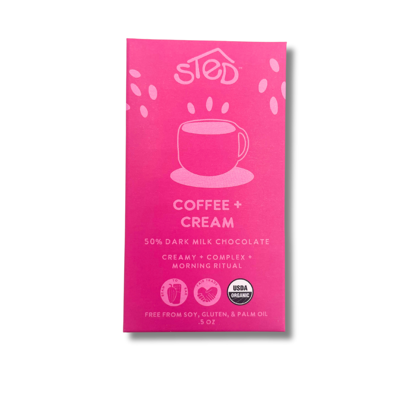 Sted Chocolate Mini Snack Size Bar: Coffee + Cream