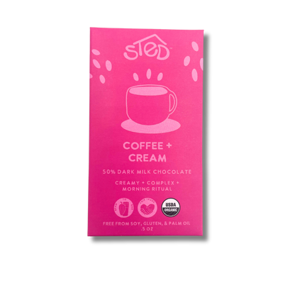 Sted Chocolate Mini Snack Size Bar: Coffee + Cream