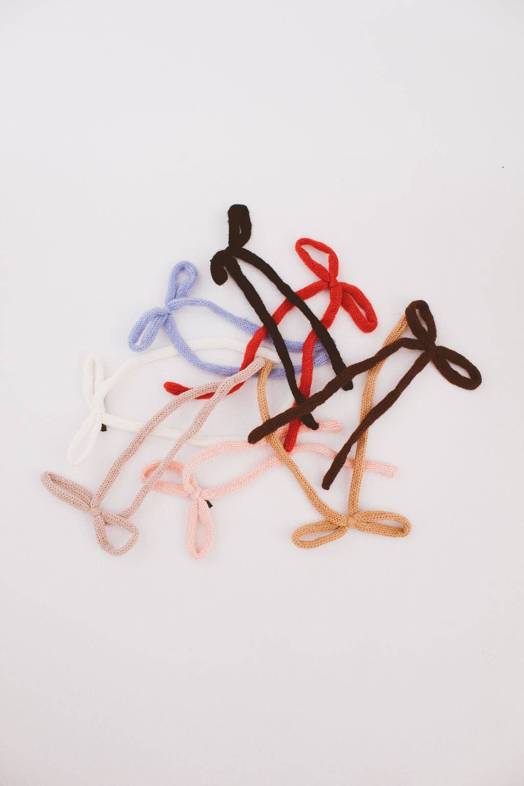 Knit Long Bow Clip  - Multiple Colors