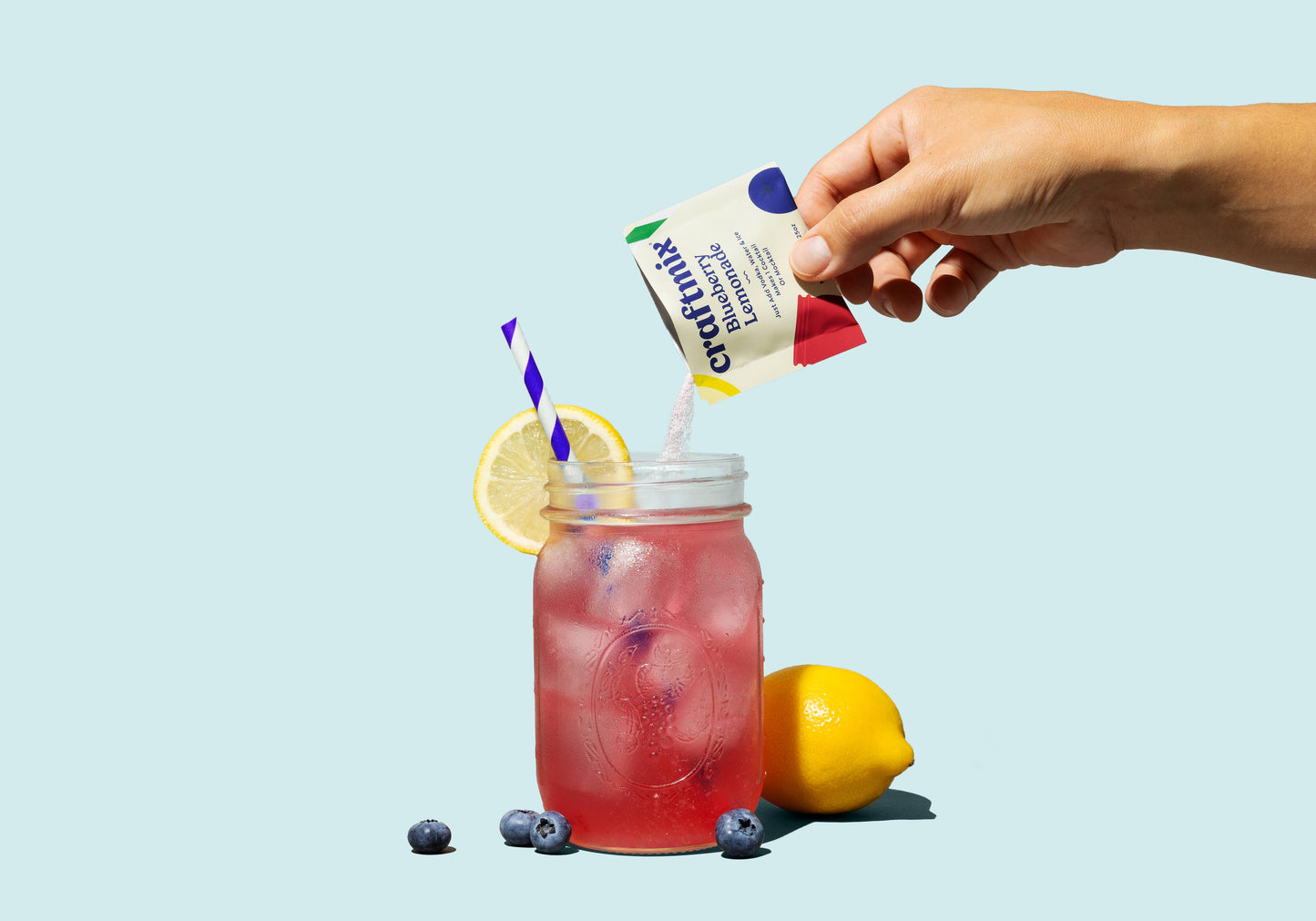 Blueberry Lemonade Single-Serving Cocktail or Mocktail Mixer