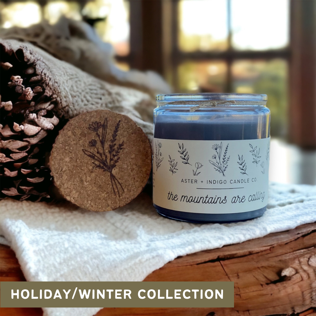 "The Mountains are Calling" 12oz Soy Winter Holiday Candle