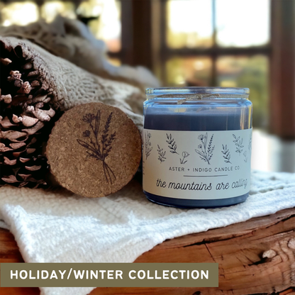 "The Mountains are Calling" 12oz Soy Winter Holiday Candle